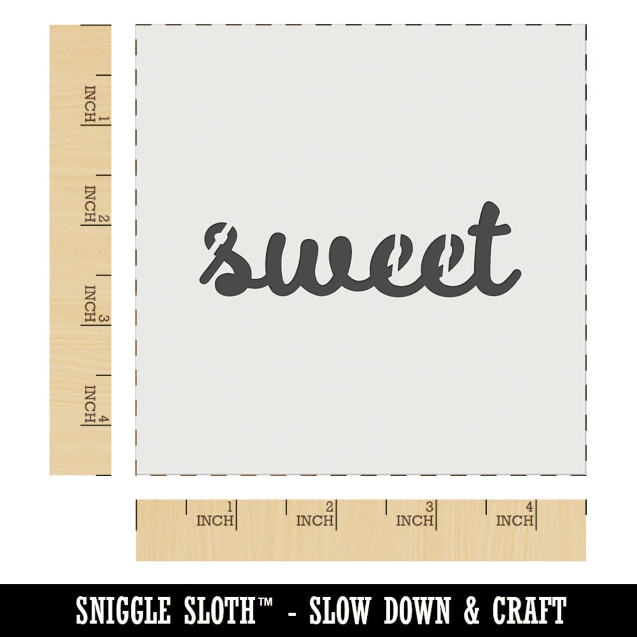 Sweet Text Cursive Wall Cookie DIY Craft Reusable Stencil